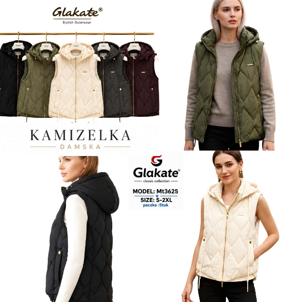 Kamizelki damskie Roz S-2XL, 1 Kolor Paczka 5 szt